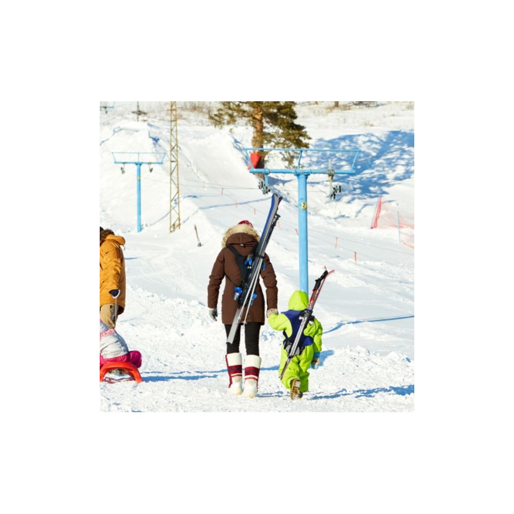Porte-skis WANTALIS SKIBACK Enfant pour 1 paire de skis Bleu