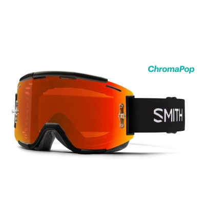 Masque VTT SMITH Squad Chromapop - Black Ecran Red Mirror2