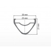 Roue DT SWISS EX1501 - Profil de jante arrière en 25 mm